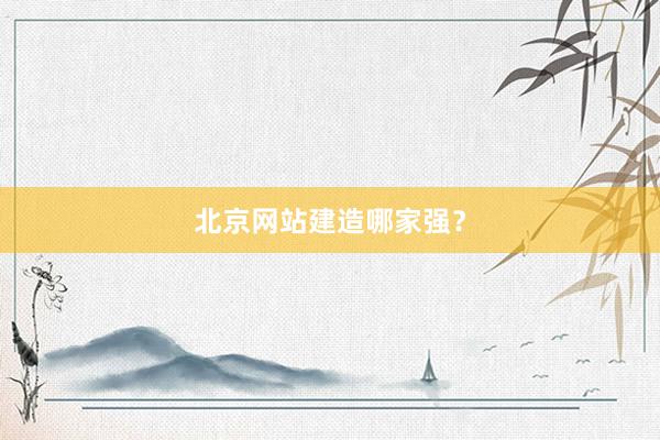 北京网站建造哪家强？