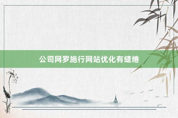 公司网罗施行网站优化有缱绻